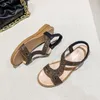 Sandalen Designer Marke Damenmode Strass Wedges Sandalias Casual Bequeme Outdoor Sunmmer Schuhe Strand