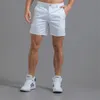 Shorts masculinos shorts casuais masculinos verão slim fit sexy shorts de golfe de cor sólida algodão puro impermeável a desgaste de desgaste shorts masculino 230426