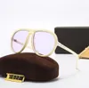 Marca de dropshipping Tom Designer Óculos de sol de alta qualidade Metal Sunglass Men Glasses Women Sun Glasses UV400 Lens Unissex Logo na perna com Box 8 Colors