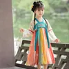 女の子のドレスハンフの女の赤ちゃんのドレス子供の古代中国のタンポリンセスコスチュームPO服