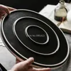 Dishes Plates Ceramic Household Round Steak Dish Japanese Tableware Breakfast Flat Plate Platter Restaurant el Tray 231124