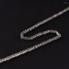 Kedjor 925 Sterling Silver Necklace Men Bambu -kedja 45 cm tjocka halsband Fina smycken Vintage kinesiska etniska lyxsmycken