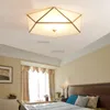 Ceiling Lights Modern LED Light Bedroom Brass Simple Study Copper Lamp Personality Geometry Nordic