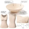 Taille buik Shaper Bodysuit Shapewear Mulus Untuk Wanita Pembentuk Tubuh Pengangkat Bokong Kontrol Pelangsing Tak Terlihat Halus Dengan Bantalan 230425
