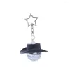 Portachiavi Portachiavi vintage con palla da discoteca Mini Pentagramma Cappello da cowboy Riutilizzabile Appeso Decorazione per feste per ragazzi