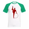 Homens camisetas Ginástica Rítmica Hoop Impressão O-pescoço Algodão Camiseta Tee Casual Tamanho Solto Verão Moda Mens Camisa