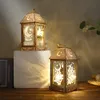 Andere evenementenfeestjes Retro Ramadan Lamp Metal Led Eid Mubarak Lantern Candlestick Muslim Islamitische Festival Party Decor Eid Al Adha Gifts 230425