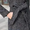 Misto lana da donna Inverno 2023 Trend Warm Velvet Jacket For Women Chess Thick Long Tess22