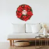 Decorative Flowers Artificial Christmas Wreath Front Door Xmas Garlands Hanging Rattan El Shopping Mall