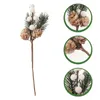 Dekorativa blommor 10 datorer Floral Stems Christmas Flower Picks Decor Twig Fake Pine Rope for Crafts Decore