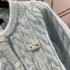 23Ss Sweater Women Designer Sweaters Winter New Button Cardigan Kint Coat Womens Fashion Letter Knitwear Long-Sleeved Jacket Crew Neck