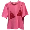 T-shirt da donna PREPOMP Collezione estiva 2023 Camicia a maniche corte girocollo con stampa floreale Donna GH988