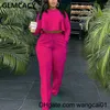 Wangcai01 Wangcai01 da calça de duas peças de duas peças Mulheres de duas peças Casual Terno Casual Seve Dip H Top Top Cirl