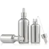 Silver Coated Glass Essence Oil Perfume Bottles Liquid Reagent Pipette Dropper Bottle 10ml 15ml 20ml 30ml 50ml Nkpan