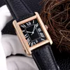 2023 Men's Square End High Quality Fashion Watch Fully Automatic Mechanical Movement Date Surface Inlaid with Diamond Style Deep Waterproof