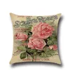 Oreiller/décoratif 2023 Style nordique canapé couverture décorative pays Rose fleurs plantes taie d'oreiller 45 jeter décor à la maison