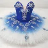 Dancewear Professionale di alta qualità Formato personalizzato Colore personalizzato 12 strati Costumi per tutù di balletto blu per adulti per bambini 231124