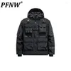 Мужские куртки PFNW с несколькими карманами, куртка Tide Punk средней длины с капюшоном, темная одежда, пальто, весенне-осенняя модная тактическая технологичная одежда 12Z5258