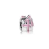 Charms in argento 925 con perline adatte al fascino Pandora Clover Series Borsa con fibbia fissa Confezione regalo perline fai da te