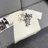 Womens Designer T Shirt Tracksuit 23 Summer Back Flower Printed T-shirt Half Sleeve Dress