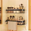 Étagères de salle de bain sans forage porte-shampooing de rangement avec un étagère murale de l'organisateur de rack de toilette pour salle de bain de cuisine