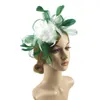 Hot selling bride mesh headwear flower hair accessories feather headwear