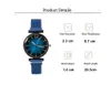 Montres-bracelets Mode Montre Femme Maille Métallique Bracelet Acier Bijou Bleu Pour Femme Horloge Quartz