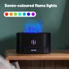 Andra hemträdgårdar pelembab parfum pelembap udara ultrasonik dengan lampu ledde mesin aroma api warnawarni simulasi rumah kecil USB 230425