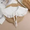 Collar Necklace 2023 Lace Chiffon Doll Fake Collar Ladies Wrap Removable Detachable Embroidered False Collar Clothes Accessory