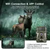 Kamery myśliwskie Dsoon Hunting Camera H8wifi 20mp 4K Wild Animal Trail Podwójna kamera aplikacja Wi -Fi Kontrola Nocna wizja Wodoodporna Wildlife Infrared 231124