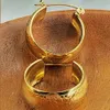 Stud USENSET Tarnish Free Stainless Steel Waterproof 18K Gold Plated Textured Hoop Earrings For Women Oversize Small Loop Ear 231124