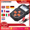 Nuovo tester per batteria auto KONNWEI KW208 12V da 100 a 2000CCA Tester per circuito di ricarica a avviamento Analizzatore batteria Strumenti batteria 12 Volt