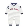 Kleidungssets Baseballanzug, Babyoverall, Kleidung für 0-1 Jahre, Frühlings- und Herbst-Kletteranzug aus reiner Baumwolle mit langen Ärmeln