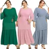 Этническая одежда плюс размер 4xl Kaftan Lace Abaya Dubai Мусульманские женщины Хиджаб платье Турция Кафтан свободный макси -вечеринка длинная халата Исламский