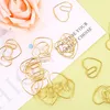 Bag Clips 100 Pieces Love Heart Shaped Small Paper Bookmark for Office School Home Metal 230425