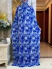 Etniska kläder 2023Muslim Rayon Abayas för kvinnor Ramadan Bön Dubai Turkiet Mellanöstern Femme Robe Floral Loose African Dress Turban Joint