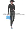 Costumes pour femmes Blazers Bleu Femmes Costumes Affaires Blazer Mode Décontractée Dames Banquet 2 Pièces Ensembles Veste Pantalon Parti Prom Femme Costume 230426