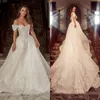 Elegante baljurk trouwjurken mouwloze v nek uit schouder pailletten applique 3d kanten ruches bruidsjurken formele jurk plus size op maat gemaakte vestido de novia