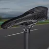 Bike Saddles Zeius Bicycle 3D Printing Saddle Carbon Fiber Rails Ultralight 174G Hollow Comfortabele weg MTB Honeycomb Cushion 230425