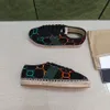 Espadrilles Designer обувь роскошные кроссовки женщина повседневная обувь Canvas настоящие кожа