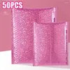 Storage Bags 50PCS Laser Padded Envelopes Bubble Bag Courier Packaging Pouch Self-Adhering Multipurpose Postal Mailers