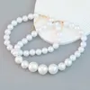 Chains Women Vintage Simulation Round Pearl Choker Necklace Elegant Simple 2PCS Multiple Sizes Mixed Beaded