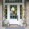 Fleurs décoratives 1 pièce crème hortensia porte cintre panier couronne maison porche ferme décor soie fleur