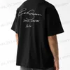 T-shirts voor heren Cole Buxton Cursive Tekst Slogan Gedrukte High Street Trendy Brand Loose Casual Summer Round Round Neck korte mouwen T230426