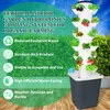 Tower Garden Hydroponic Growing System,30-Plant Vertical Garden Planter,Indoor Garden Kit Including 3Pcs Grow Bags,Water Pump