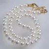 Halskette mit eleganten Süßwasser-Perlen, Größe 8–10 mm, als Geschenk