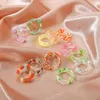 Bagues de cluster Mode coréenne Fruits frais Transparent Résine Acrylique Bague pour Femmes Filles Fraise Citron Doigt Knuckle Bijoux Été