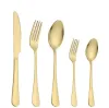 Set di posate Oro Argento Acciaio inossidabile Food Grade Argenteria Set di posate Gli utensili includono Coltello Forchetta Cucchiaio Cucchiaino FY5665 0426