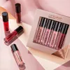 4 Pieces/Box Mirror Liquid Matte Lipstick Sets Moisturizing Long Lasting Non Stick Cup Lip Gloss Glaze Set Makeup Cosmetics Kit