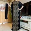 Roupas étnicas algodão africano abaya para mulheres bordadas com lantejoulas longas vestido árabe premium conforto tecido peru marrocos